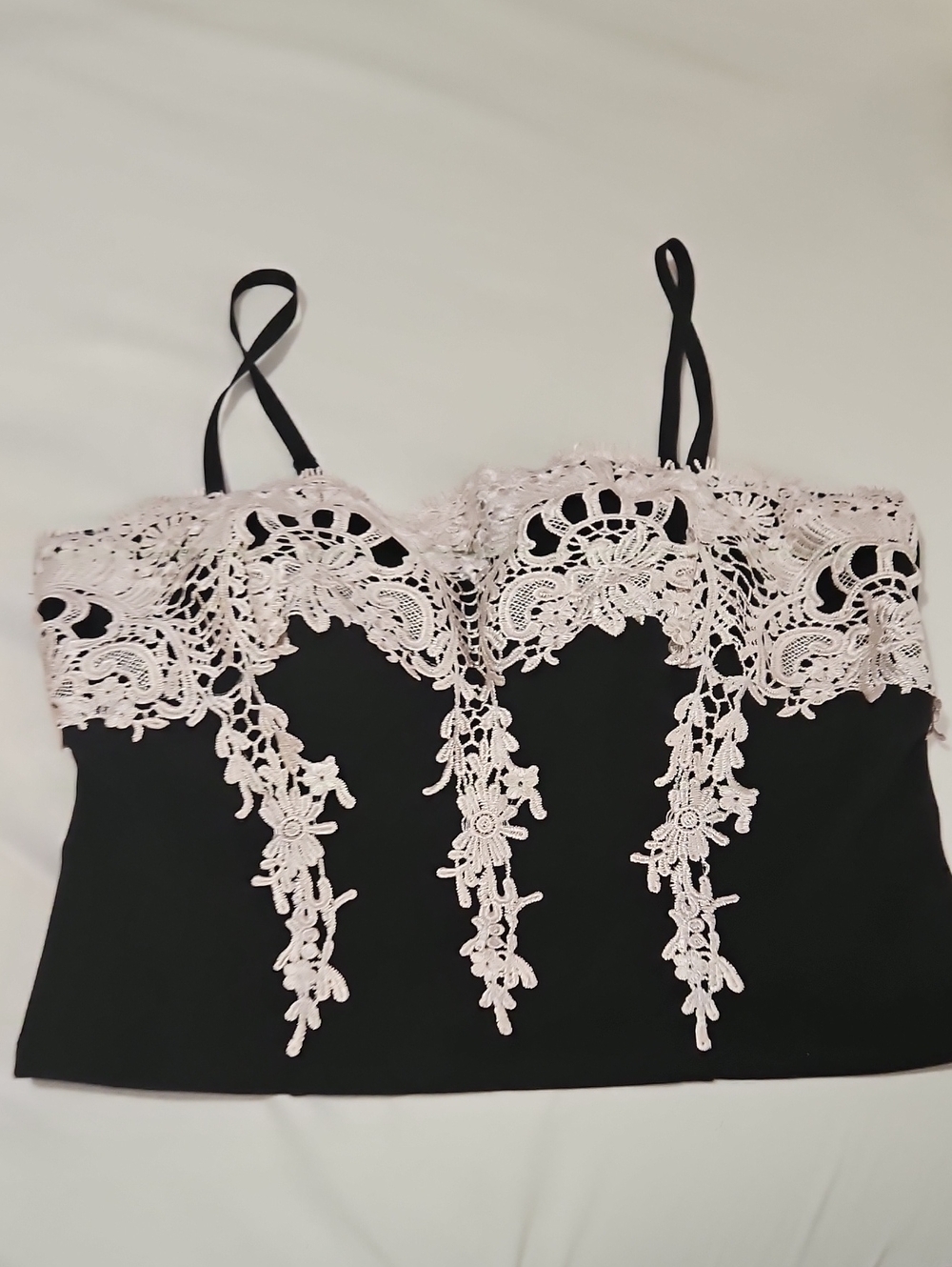 Haute Monde Black Lace-Trim Camisole